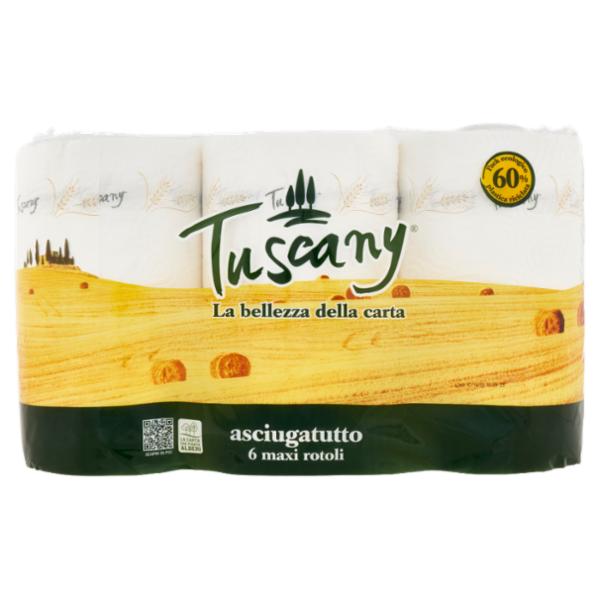 Tuscany asciugatutto maxi rotoli 6 pz