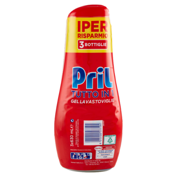 PRIL Tutto in 1 Gel Limone 3x630ml