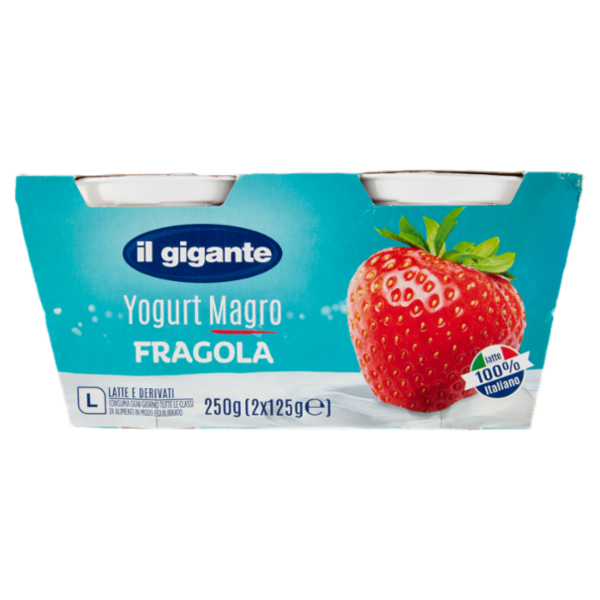 IL GIGANTE Yogurt Magro Fragola 2 x 125 g