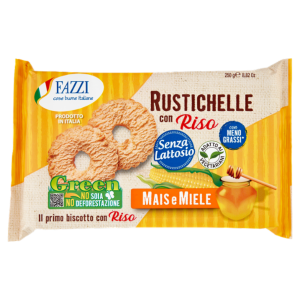 Fazzi Rustichelle con Riso Mais e Miele 250 g