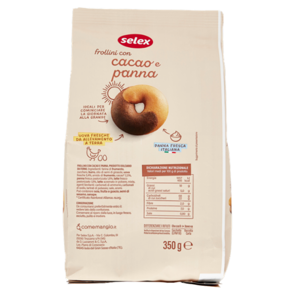 Selex Frollini con Cacao e Panna 350 g