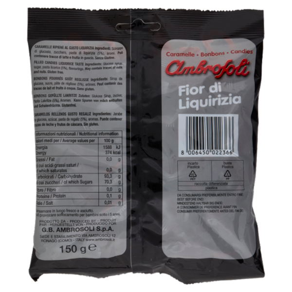 Ambrosoli Caramelle Fior di Liquirizia 150 g