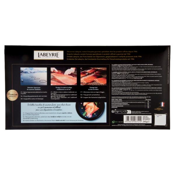 Labeyrie l'Originale Salmone affumicato ASC, 100% Senza Antibici, gusto Delicato 240 g