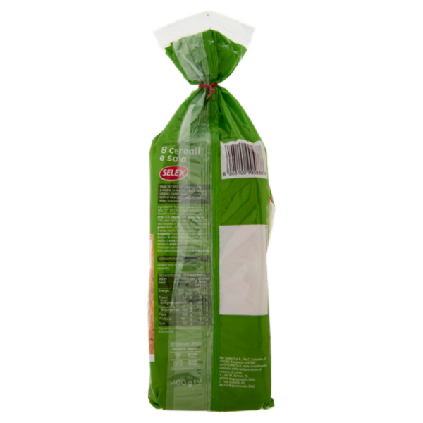 Selex Pane Morbido 8 Cereali e Soia a Fette 400 g