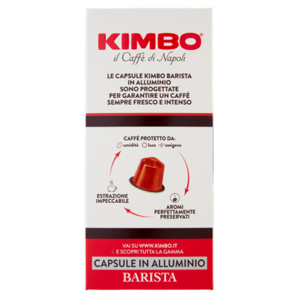 Kimbo Barista Espresso Napoli Capsule Compatibili con Macchine Nespresso* Original 30 x 5,5 g