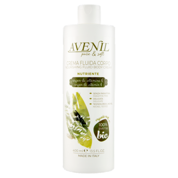 Avenil pure & soft Crema Fluida Corpo Nutriente argan & vitamina E 400 ml