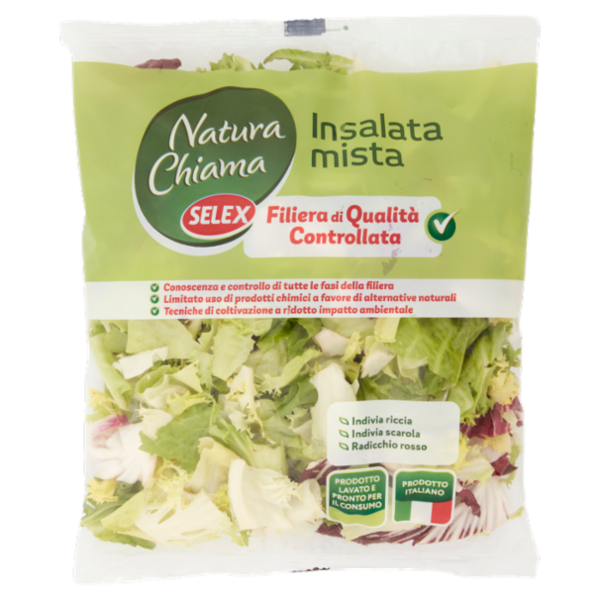 Selex Natura Chiama Insalata Mista Lavata e Pronta per il Consumo 200 g