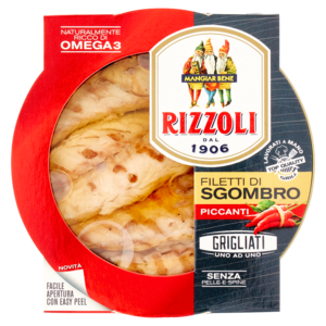 Rizzoli Filetti Di Sgombro Piccanti Grigliati Senza Pelle e Spine 125 g
