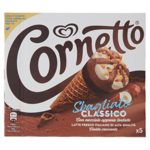 Cornetto Algida Sbagliato Classico 5 x 75 g