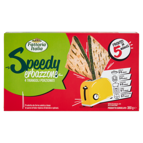 Fattoria Italia Speedy erbazzone 4 Triangoli Porzionati Prodotto Surgelato 380 g