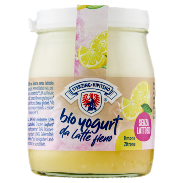 Sterzing Vipiteno bio yogurt da Latte fieno limone Senza Lattosio 150 g
