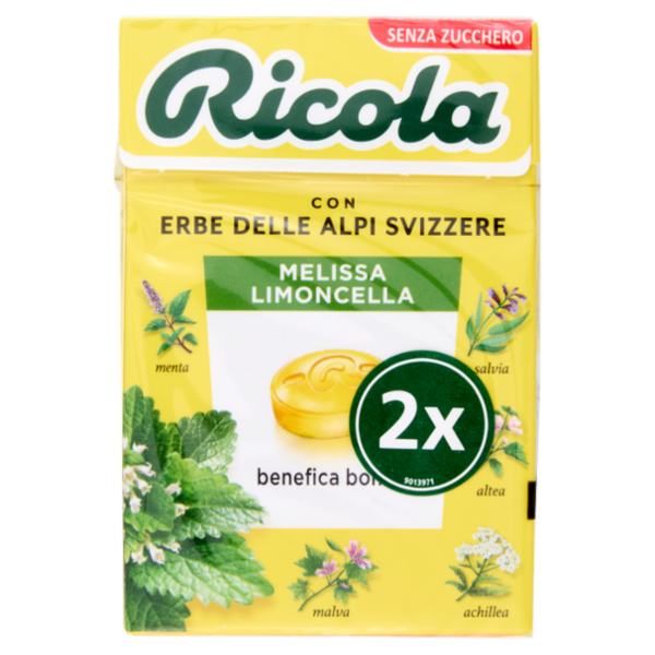 Ricola Melissa Limoncella Senza Zucchero 2 x 50 g