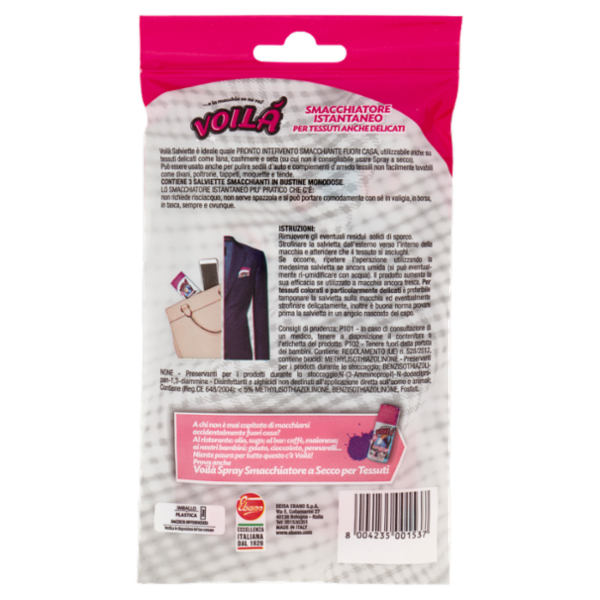 Voilà Smacchiatore Istantaneo per Tessuti Anche Delicati 3 pz