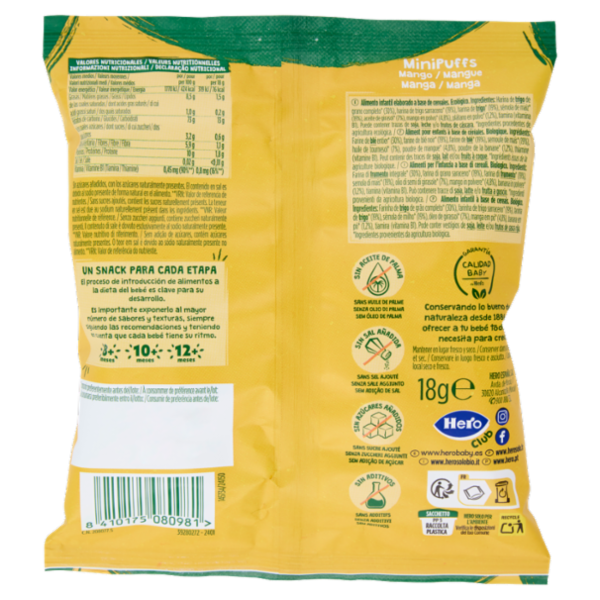 Hero Solo Bio MiniPuffs Mango 18 g