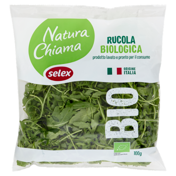 Selex Natura Chiama Rucola Lavata e Pronta per il Consumo Biologica 100 g
