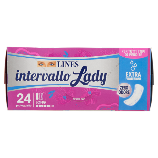 Lines intervallo Lady proteggislip Long Ripiegato Disteso 24 pz