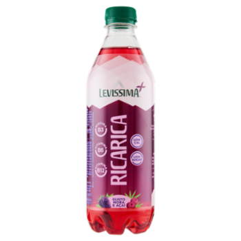 LEVISSIMA⁺ Ricarica, Acqua Minerale Naturale, Gusto Mora e Acai 50 Cl