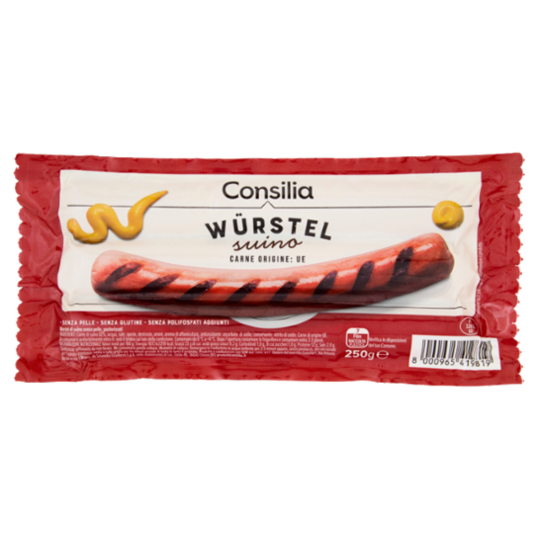 Consilia 3 Wurstel di Puro Suino 250 g