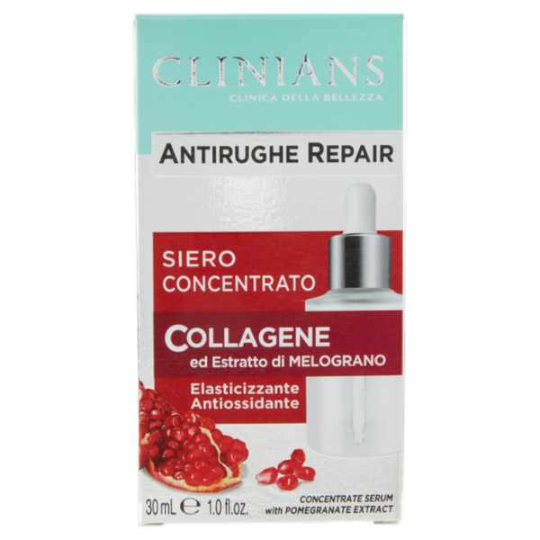 Clinians Antirughe Repair Siero Concentrato Collagene ed Estratto di Melograno 30 mL