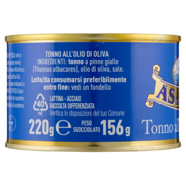 Asdomar Tonno all'olio di oliva 220 g