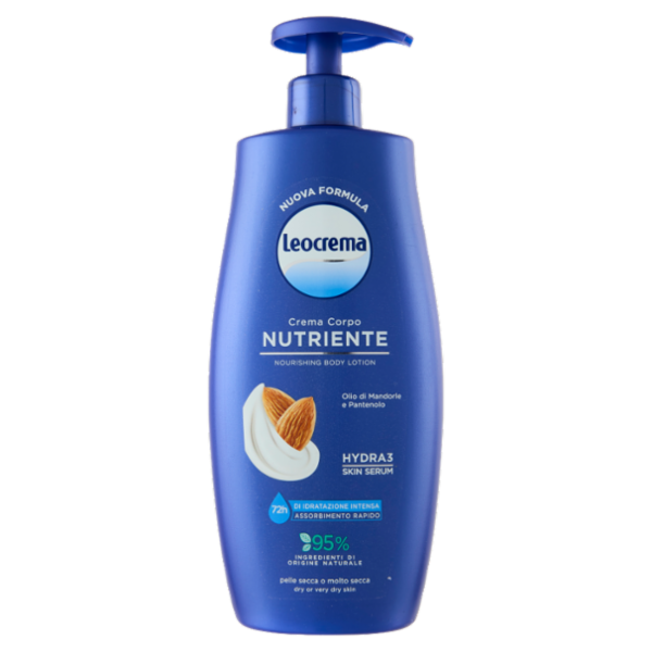 Leocrema Crema Corpo Nutriente Olio di Mandorle e Pantenolo 500 ml