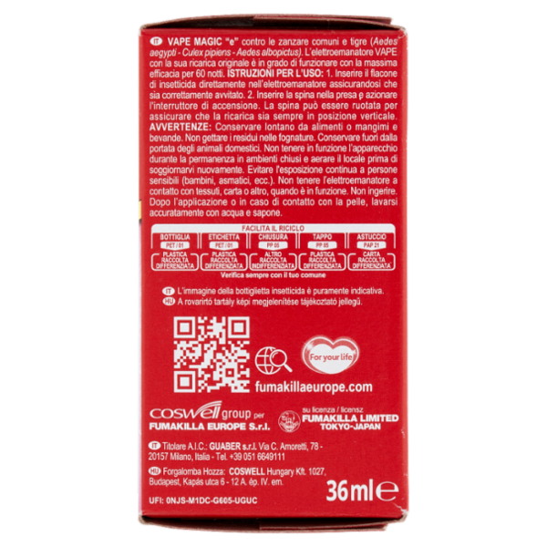 VAPE Liquido Geranio Ricarica 36 ml