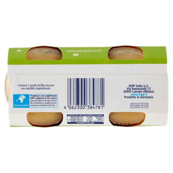 HiPP Biologico Mela e Pera Omogeneizzato 2 x 80 g