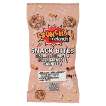 Crunchy! Melandri Snack Bites Dischetti Di Mela Semi Di Girasole, Cannella 20 g