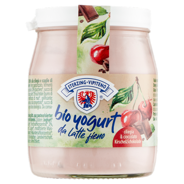 Sterzing Vipiteno bio yogurt da Latte fieno ciliegia & cioccolato 150 g