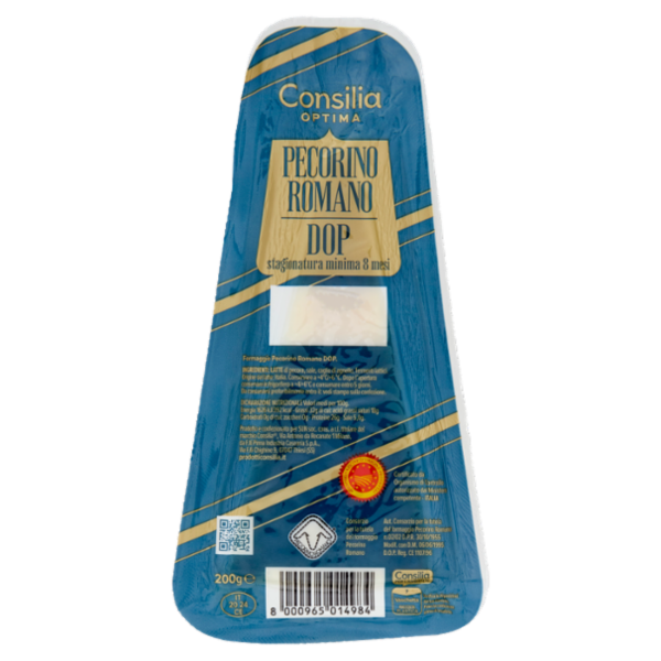 Consilia Optima Pecorino Romano DOP Stagionatura Minima 8 Mesi 200 g