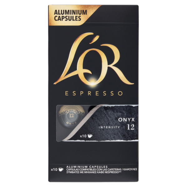 L'Or Espresso Onyx 12- 10 Capsule Caffè Compatibili con Macchine Nespresso*® Original 52g