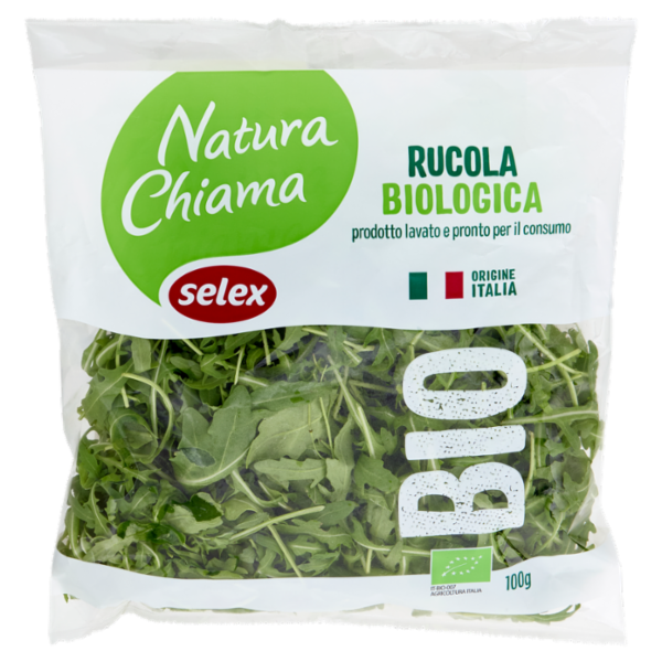 Selex Natura Chiama Rucola Lavata e Pronta per il Consumo Biologica 100 g