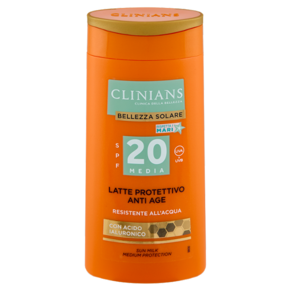 Clinians Bellezza Solare Latte Protettivo Anti Age SPF20 Media 200 mL