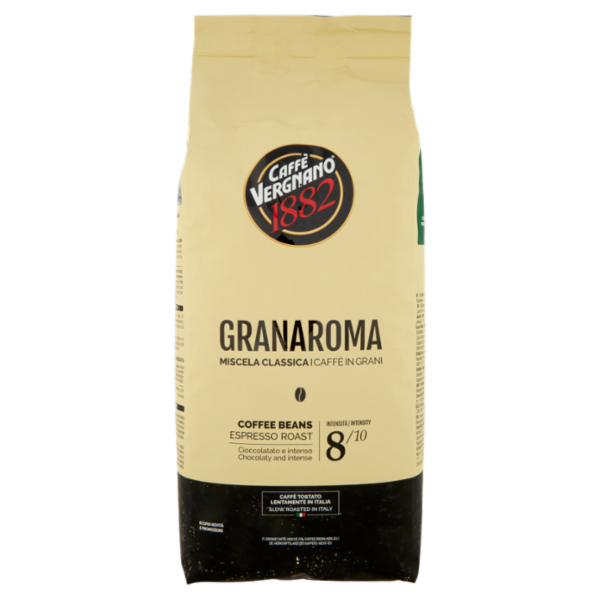 Caffè Vergnano 1882 Granaroma Miscela Classica Caffè in Grani 1000 g