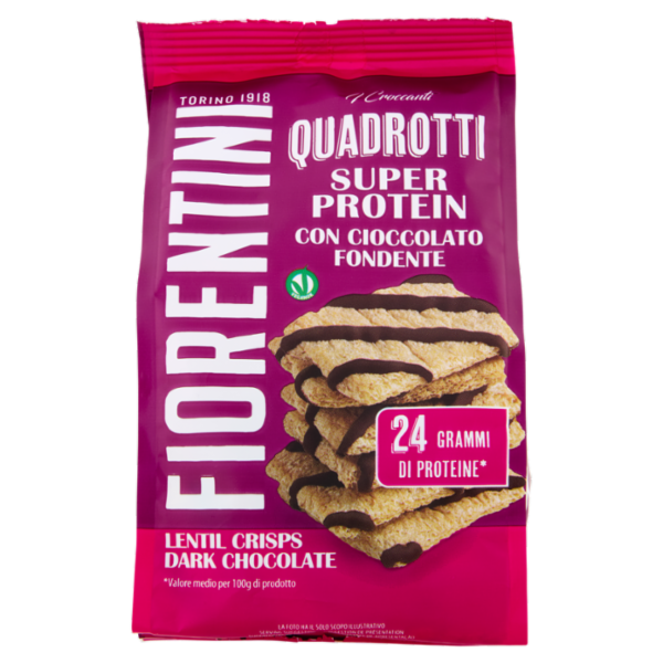Fiorentini i Croccanti Quadrotti Super Protein con Cioccolato Fondente 60 g