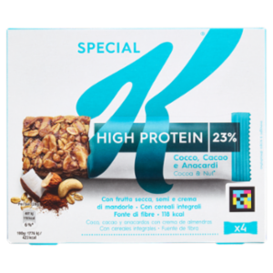 Kellogg's Special K High Protein 23% Cocco, Cacao e Anacardi 4 x 28 g