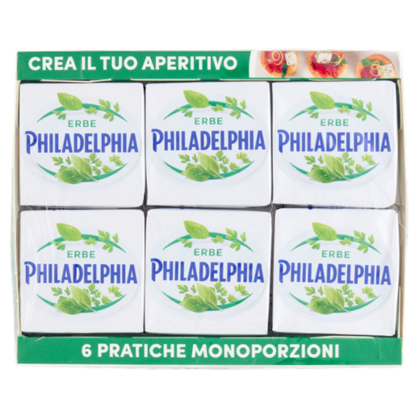 Philadelphia Fantasie formaggio fresco spalmabile alle Erbe - 6x25g