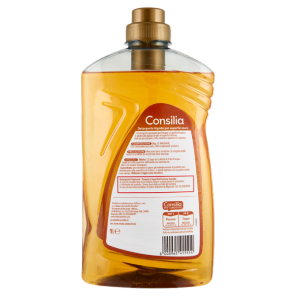 Consilia Detergente per Pavimenti Parquet e Superfici Preziose Delicato 1 L