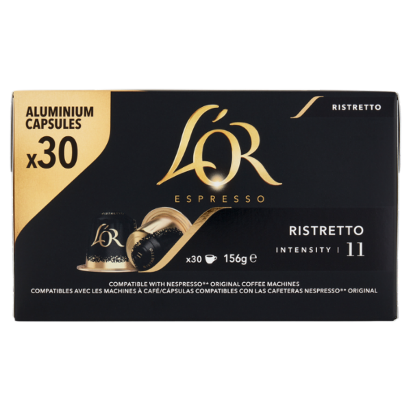 L'OR Ristretto 11- 30 Capsule Caffè Compatibili con Macchine Nespresso*® Original 156g
