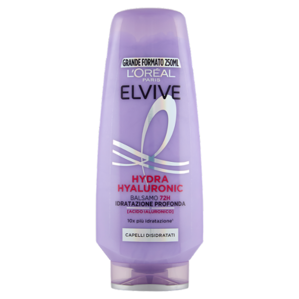 Elvive Hydra Hyaluronic Balsamo 72H Idratazione Profonda, per Capelli Disidratati, 250 ml