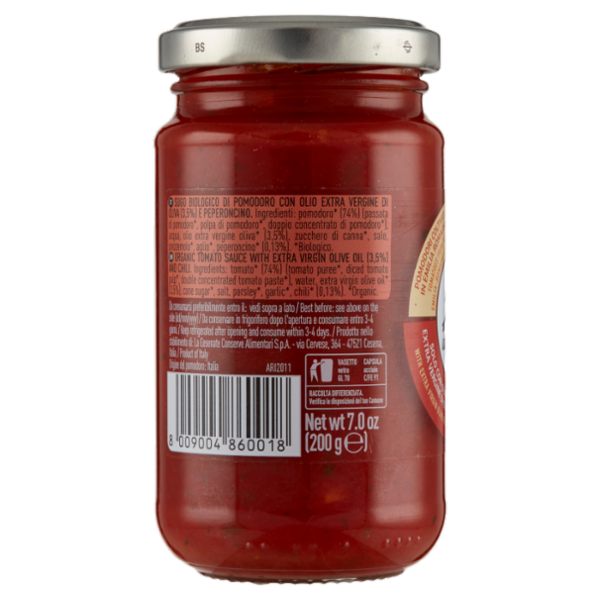 alce nero Sugo di Pomodoro Arrabbiata 200 g