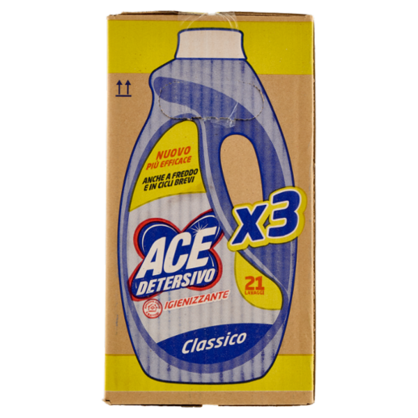 Ace Detersivo Igienizzante Classico 3 x 21 Lavaggi 3 x 1050 ml