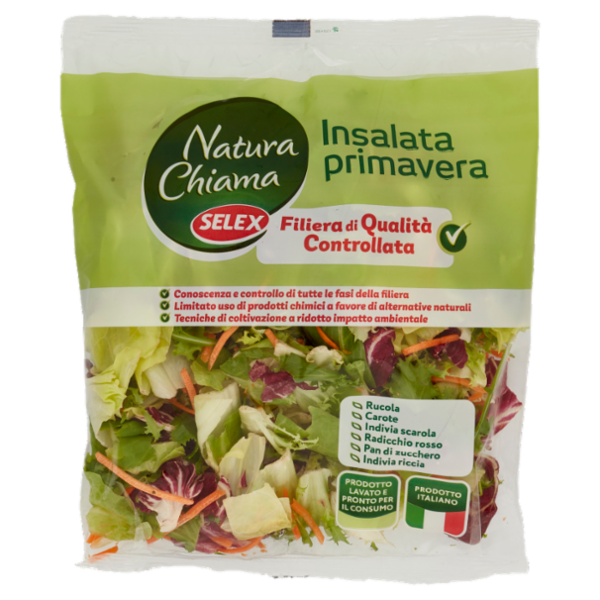 Selex Natura Chiama Insalata Primavera Lavata e Pronta per il Consumo 200 g