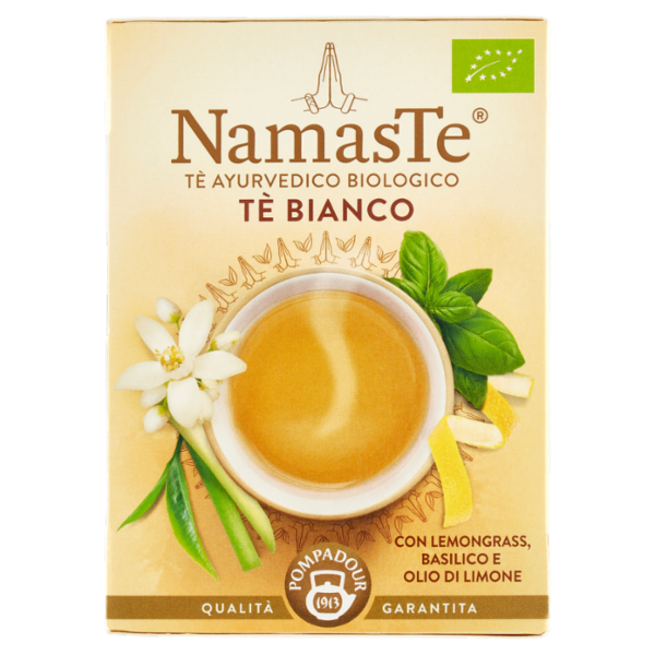 Pompadour NamasTe Tè Ayurvedico Biologico Tè Bianco 15 x 1,8 g
