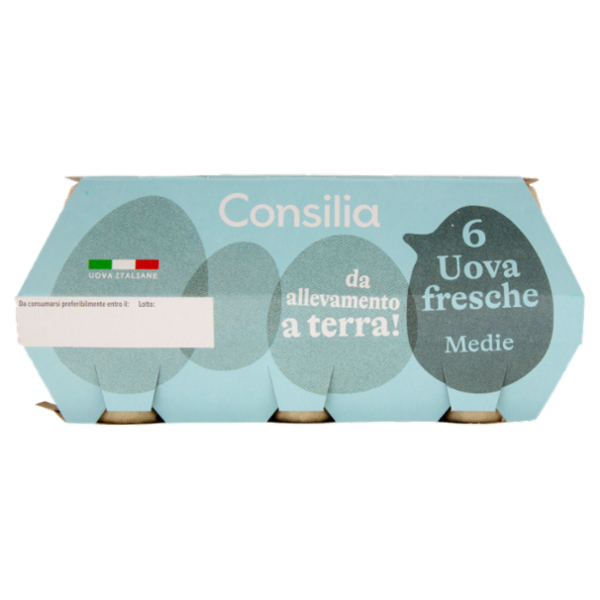 Consilia 6 Uova Fresche Medie da Allevamento a Terra