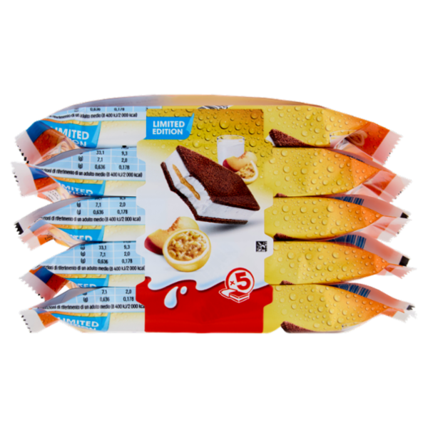 Kinder fetta al latte Pesca Maracuja 5 x 28 g