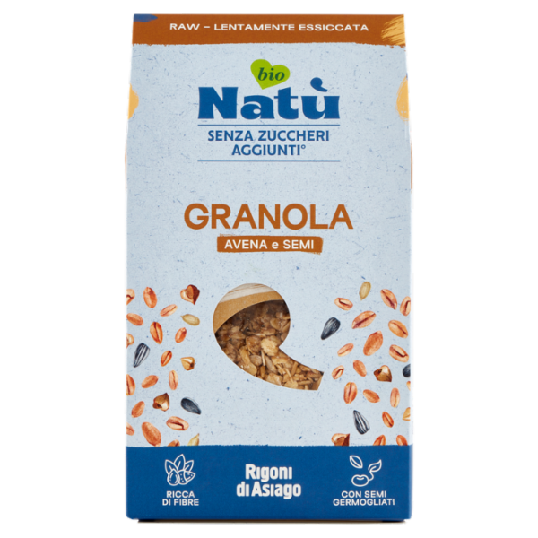 Rigoni di Asiago Natù Senza Zuccheri Aggiunti° Granola Avena e Semi bio 250 g