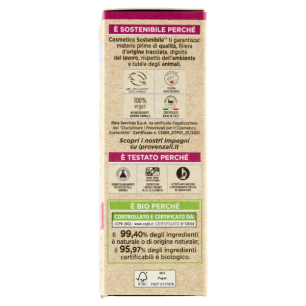 I Provenzali Bio Siero Viso Multiattivo Biologico Rosa Mosqueta 30 mL