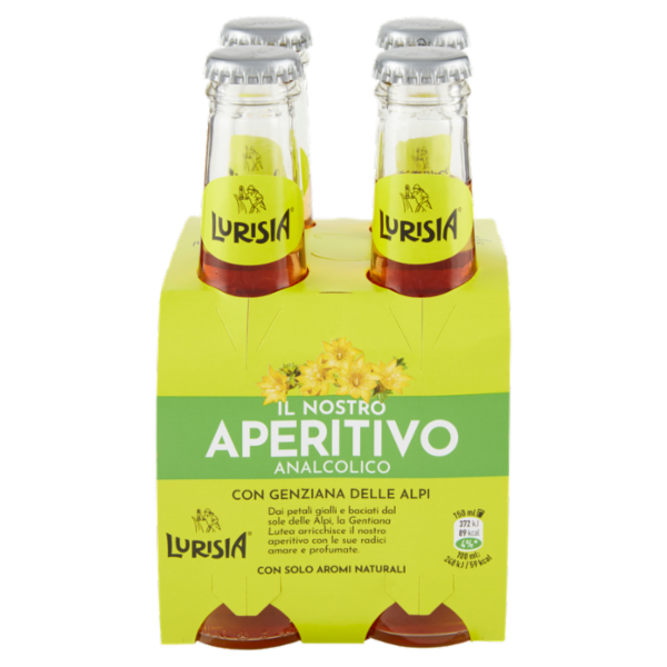 Lurisia il Nostro Aperitivo Analcolico con Genziana delle Alpi confezione 4 x 150 ml