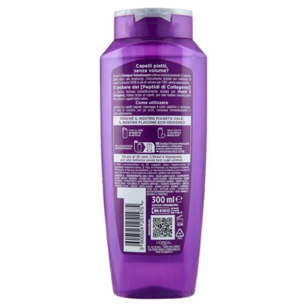 Elvive Collagen Lifter Shampoo Volumizzante, per Capelli Senza Volume 300 ml